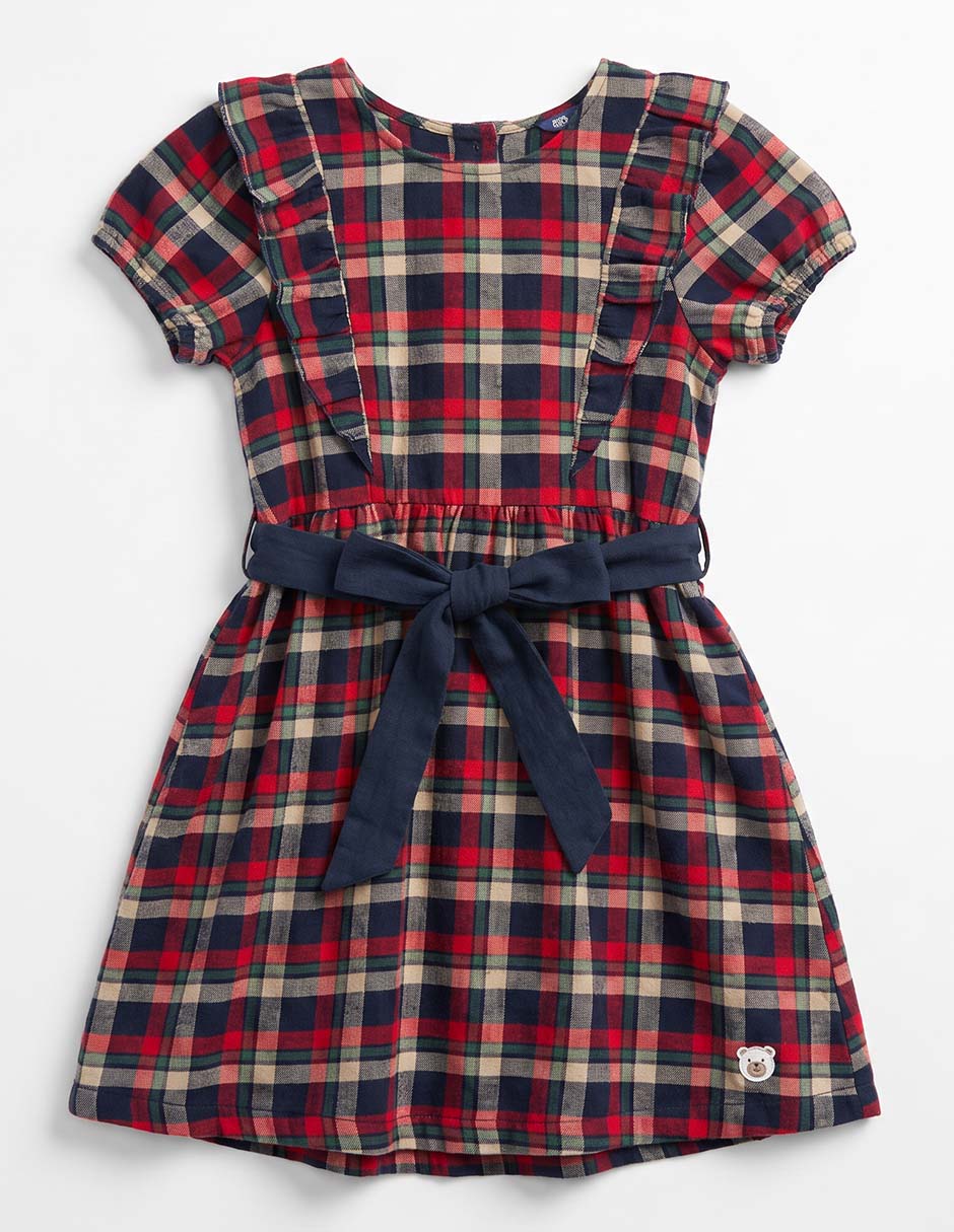 Vestido manga globo para niña 4