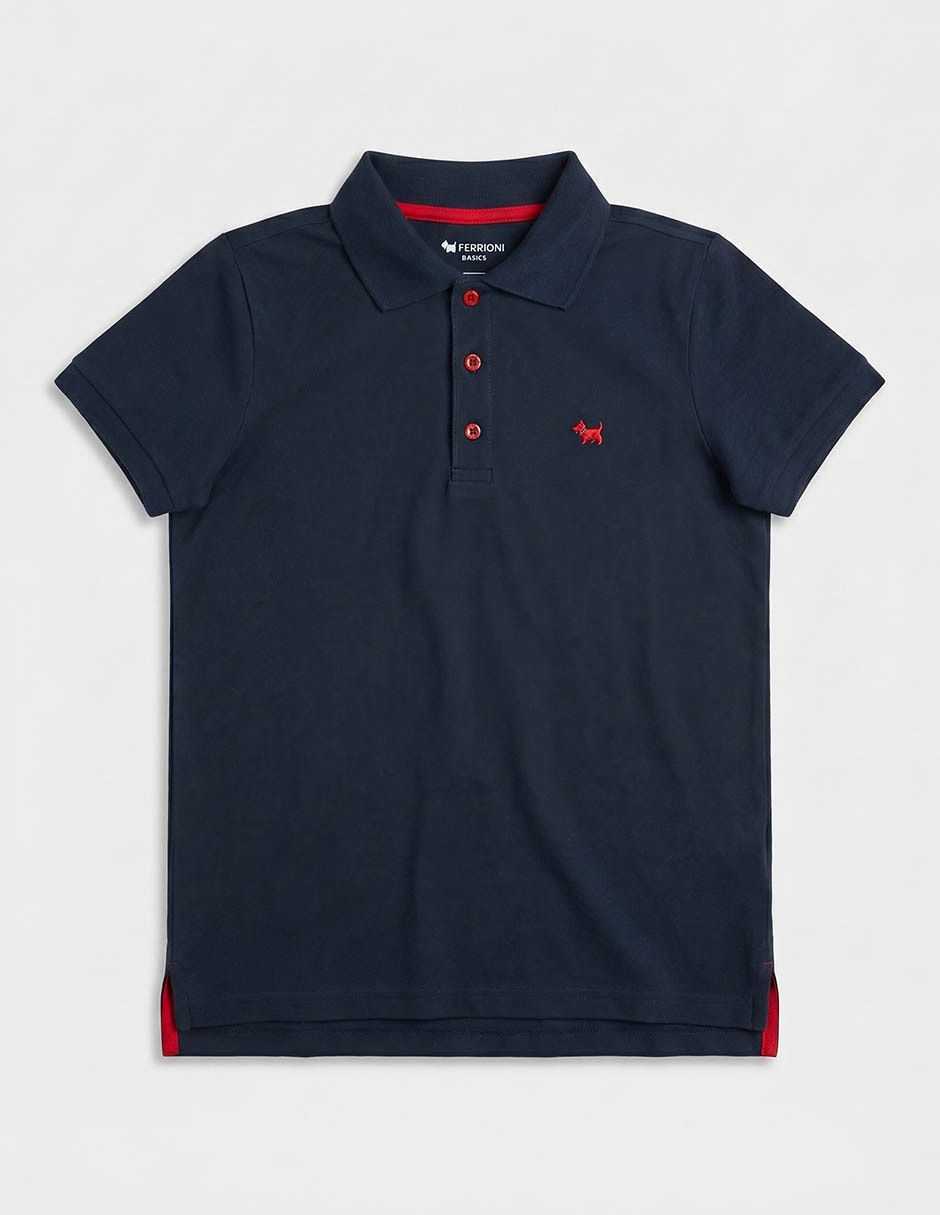 Playera tipo polo de algodón para niño 2
