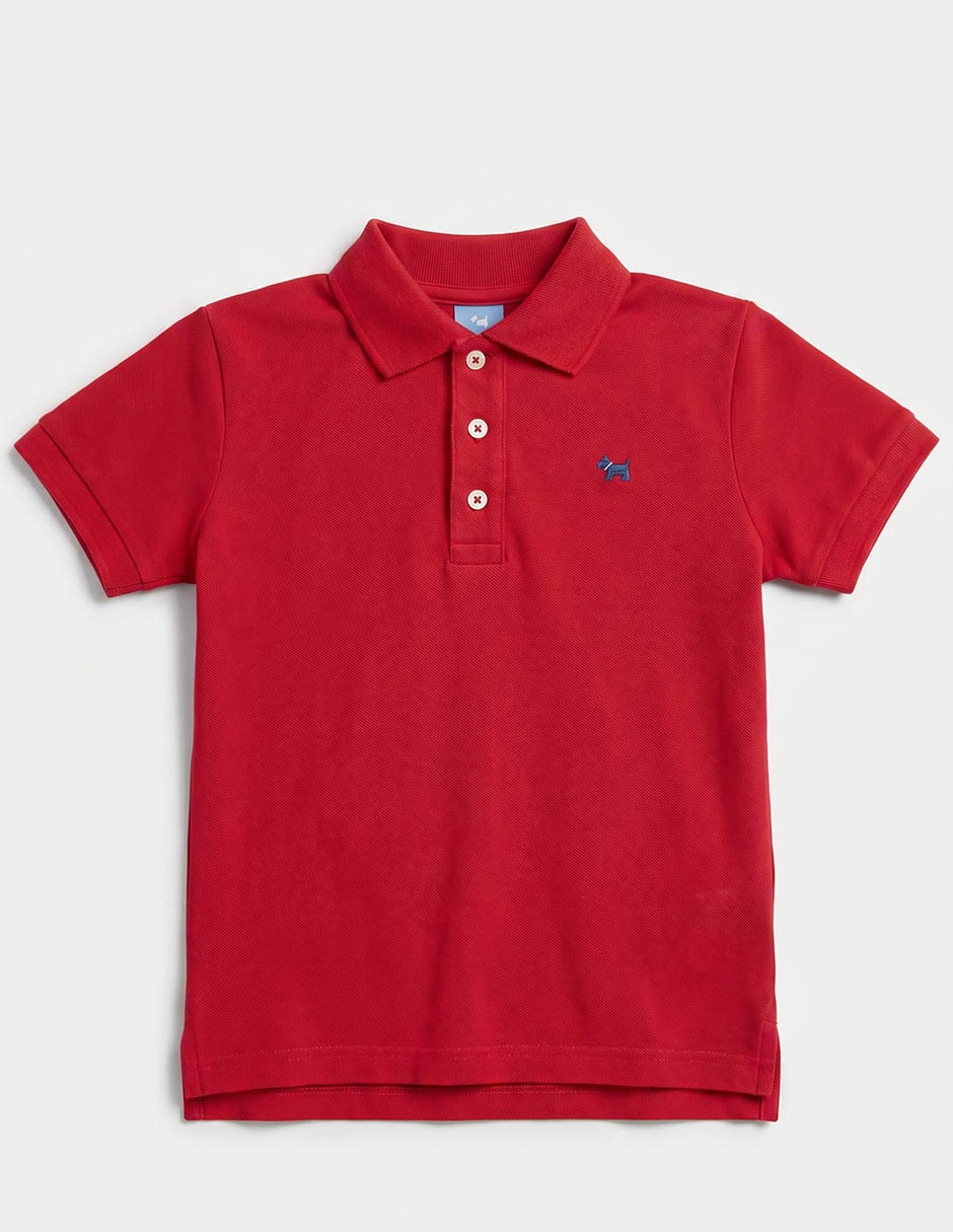 Playera tipo polo Ferrioni de algodón para niño