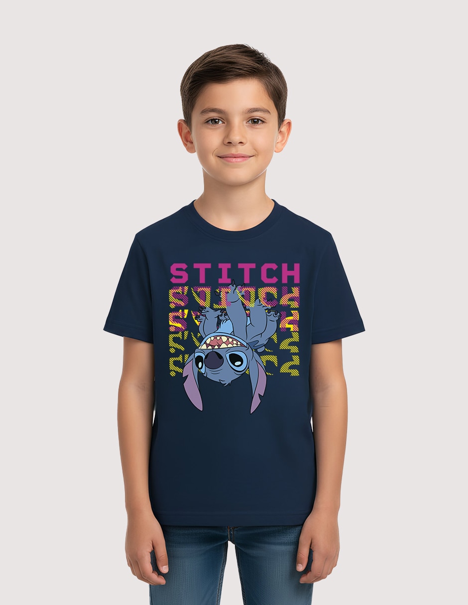 Playera Stitch - Upside Down manga corta para niño Playera Stitch - Upside Down manga corta para niño