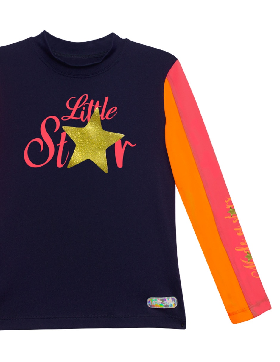 Wetshirt sunskin estampado gráfico para niña