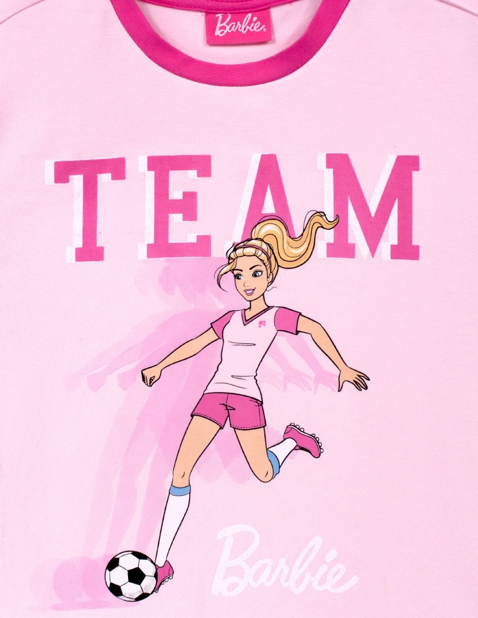 Playera barbie barbie mayo 3 gia manga corta infantil niña