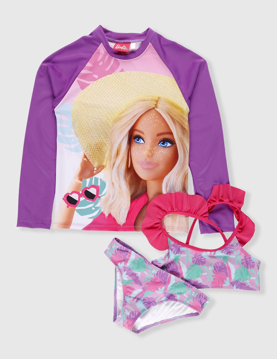 Traje de baño trikini barbie barbie para niña