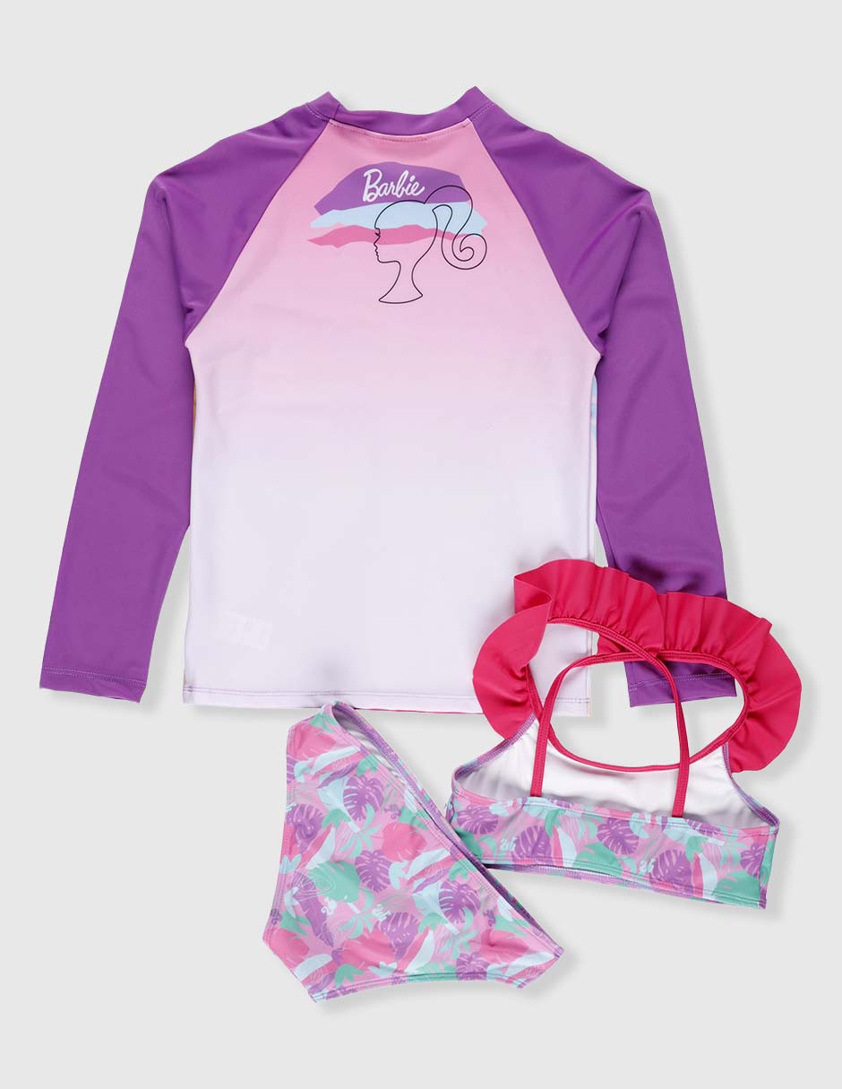 Traje de baño trikini barbie barbie para niña