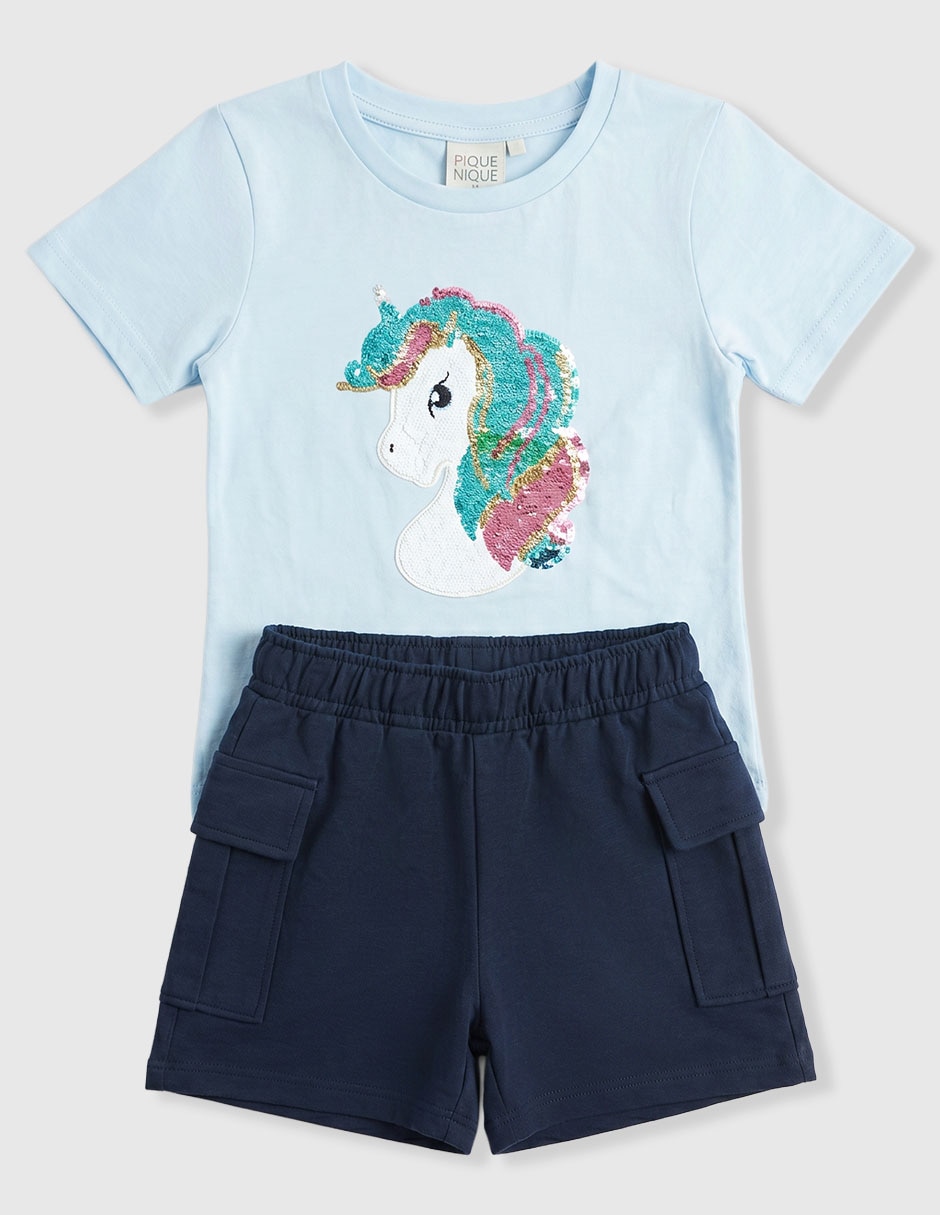 Conjunto Casual Piquenique Para Ni–a 2 Piezas