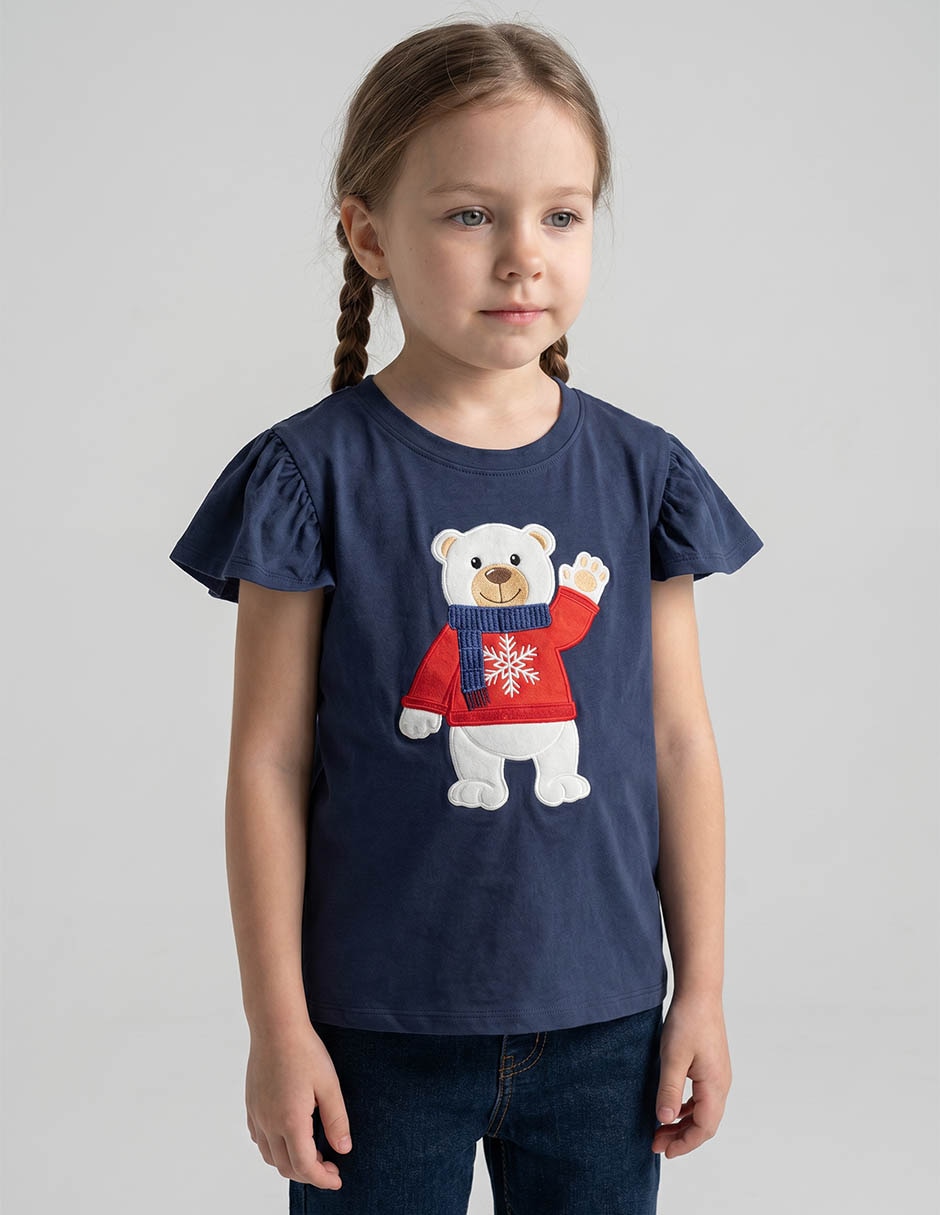Playera manga corta para niña