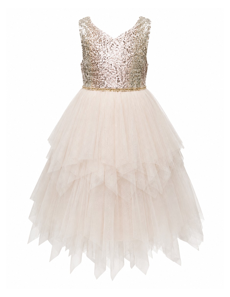 Vestido de vestir sin manga para niña Vestido de vestir sin manga para niña