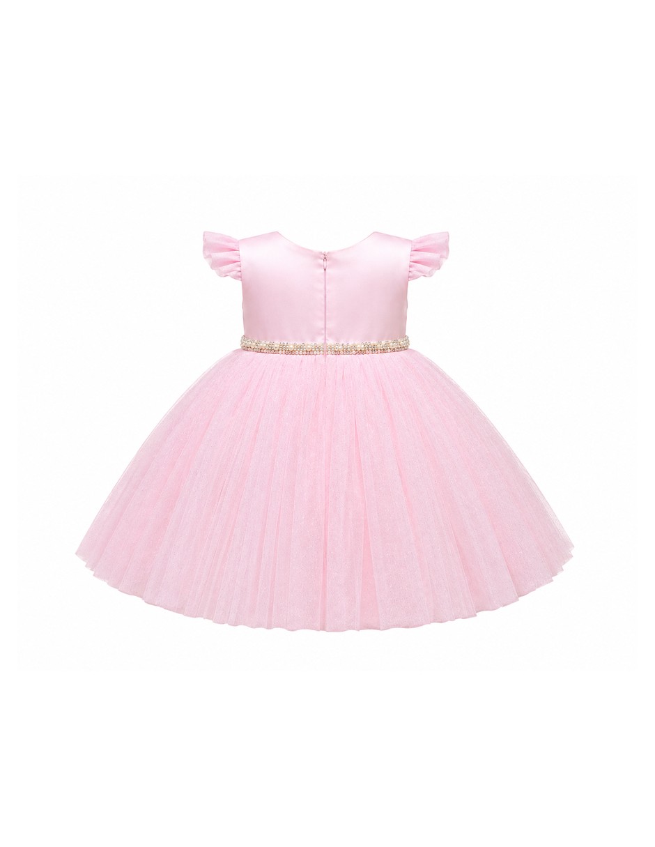 Vestido Formal Manga Corta Para Infantil Niña 2