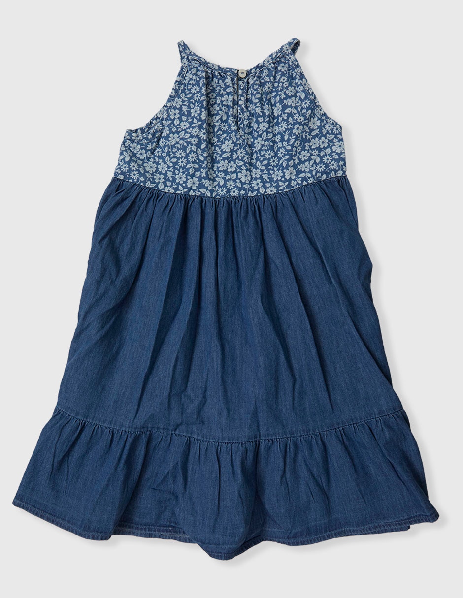 Vestido Set Manga Sin Manga Para Infantil Niña 2
