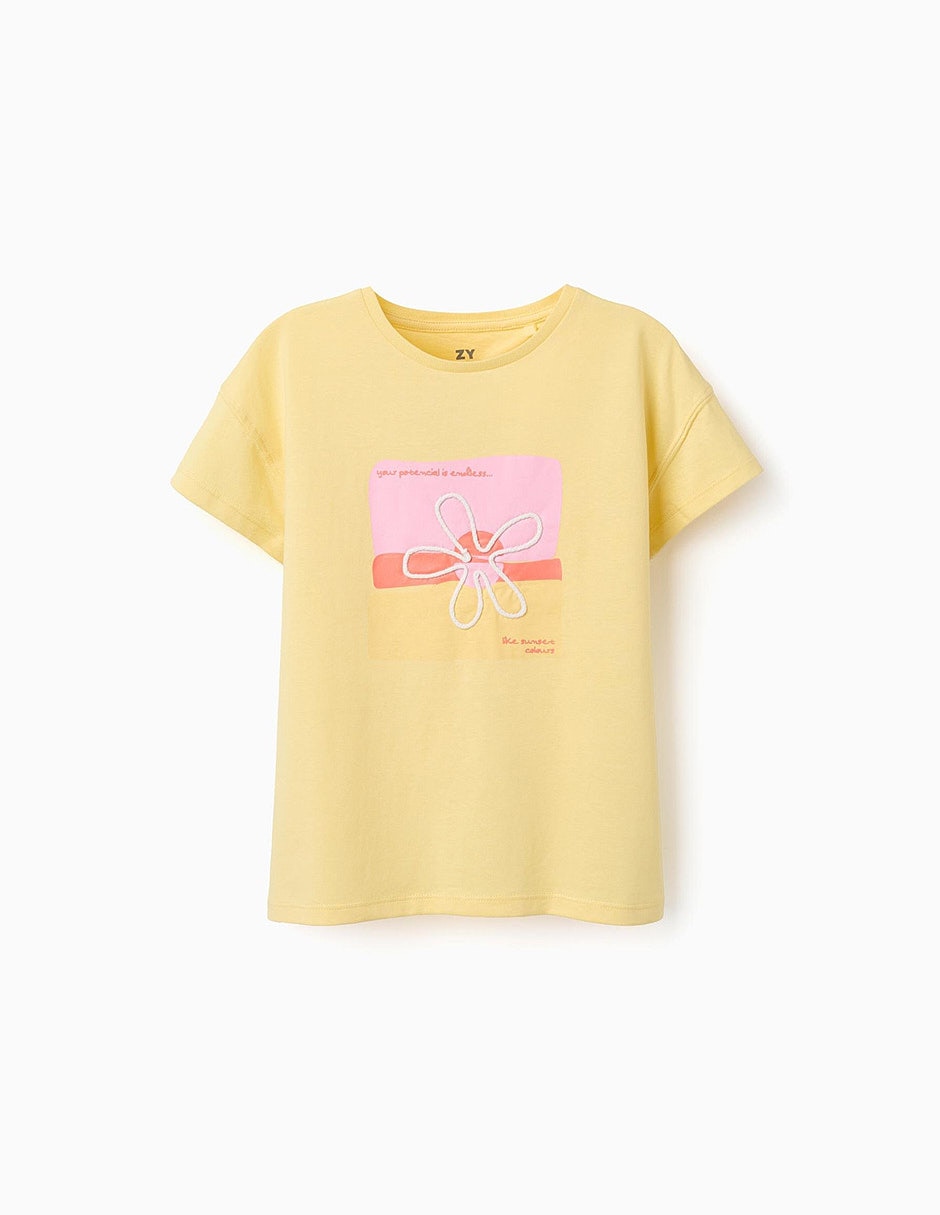 Playera zippy true colors manga corta para infantil niña