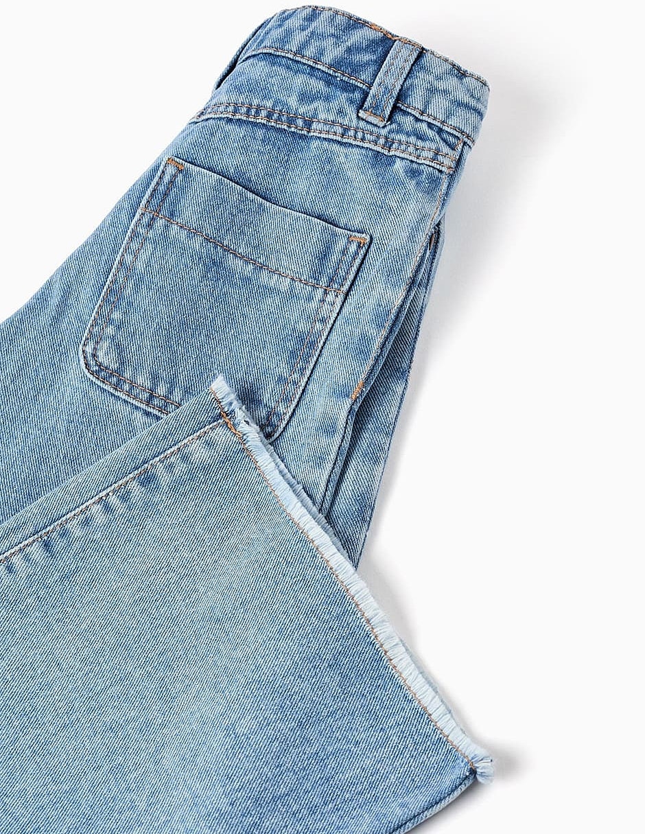 "jeans/jegging" coulotte pata de elefante lanzarote zkgap0401_26019 "lavado" denim "para" infantil niña 3