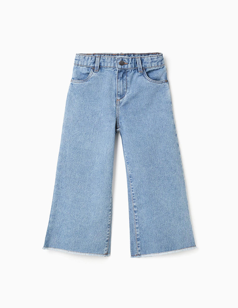 'jeans/jegging' coulotte pata de elefante lanzarote zkgap0401_26019 'lavado' denim 'para' infantil niña