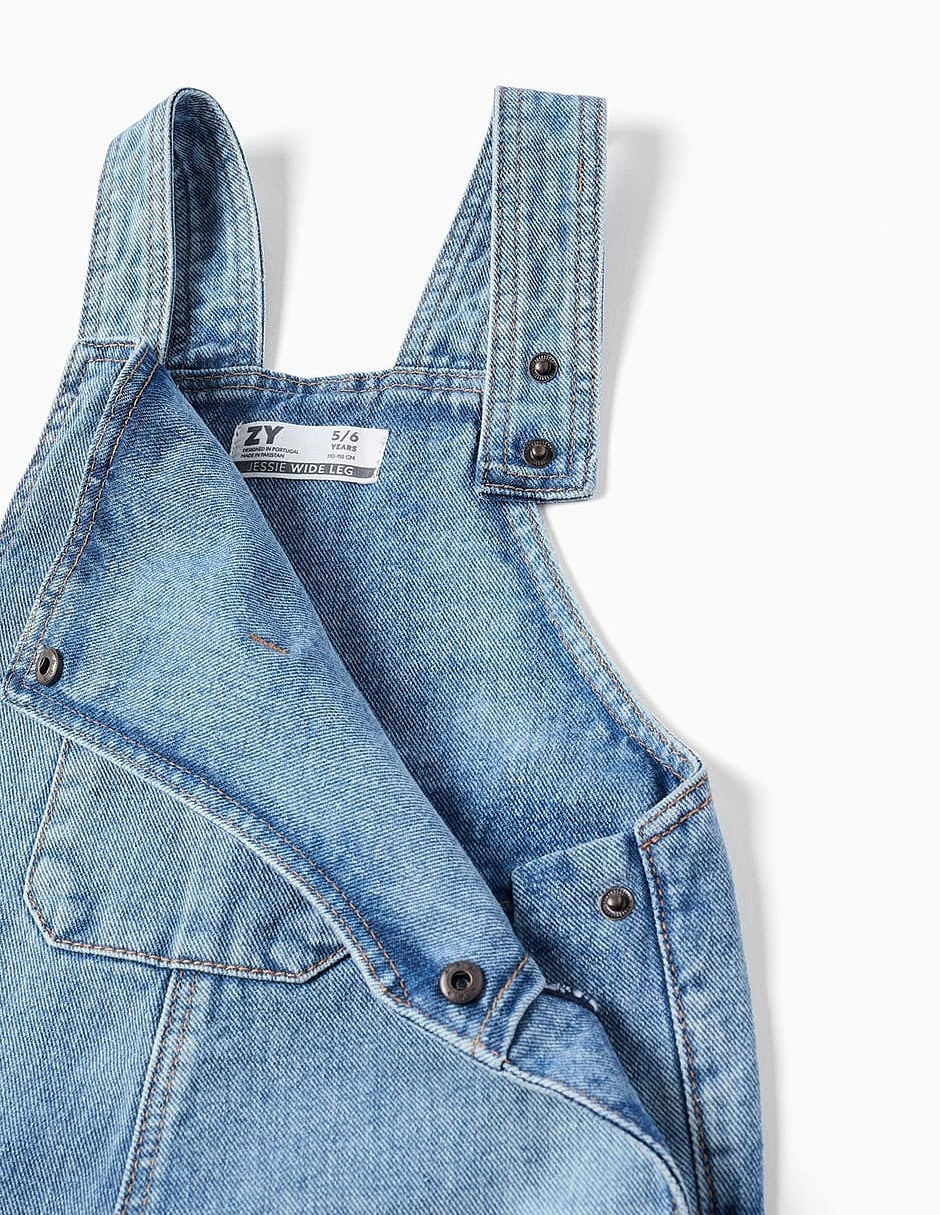 Overol pantalón lanzarote de mezclilla para niña 2