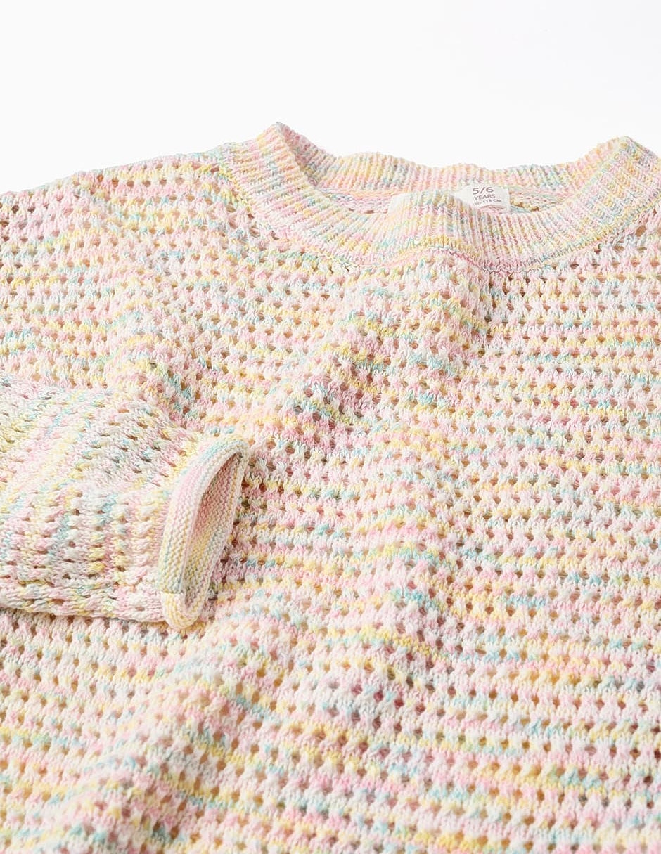 Suéter tejido true colors para infantil niña 3