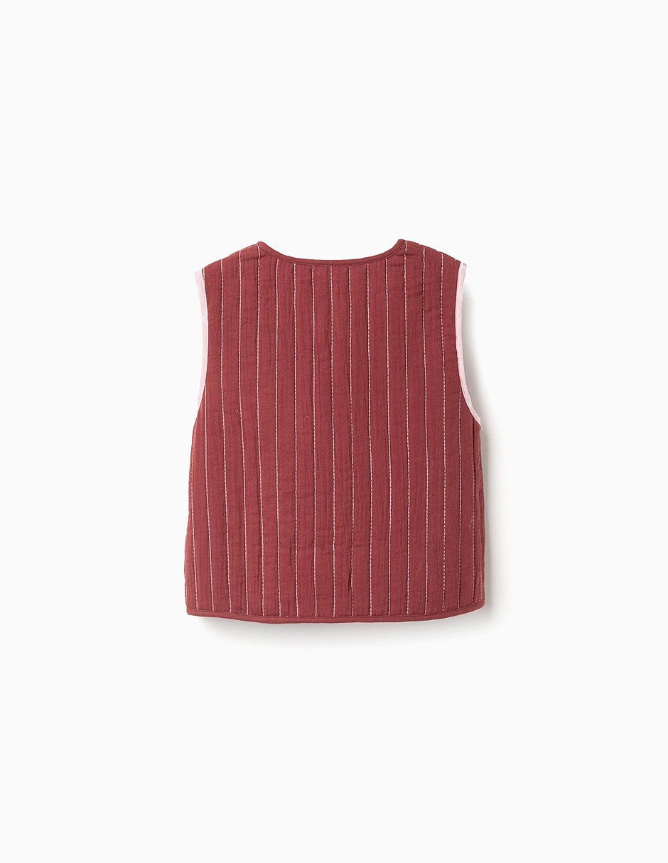 Chaleco zippy sculpting curiosity reversible para niña