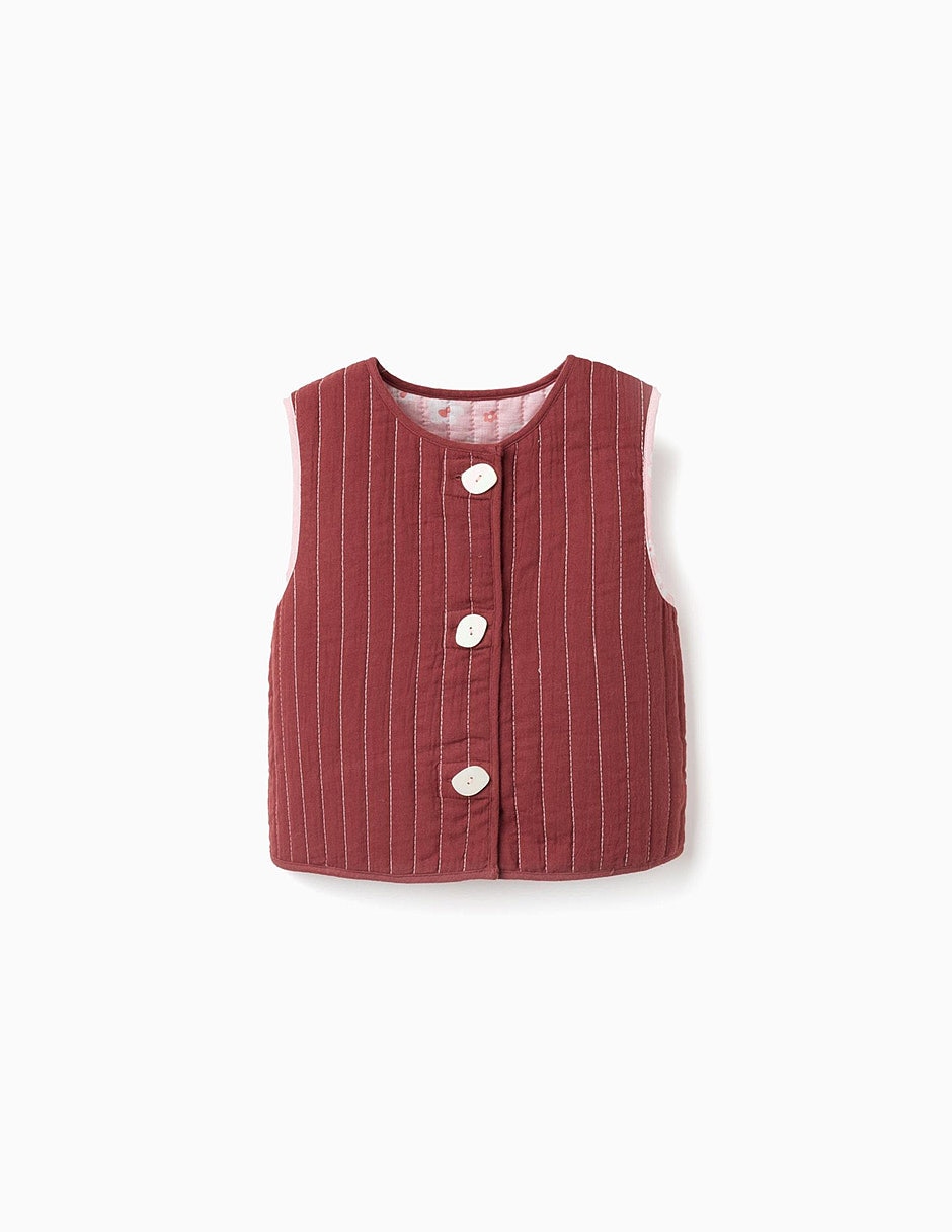 Chaleco sculpting curiosity reversible para niña