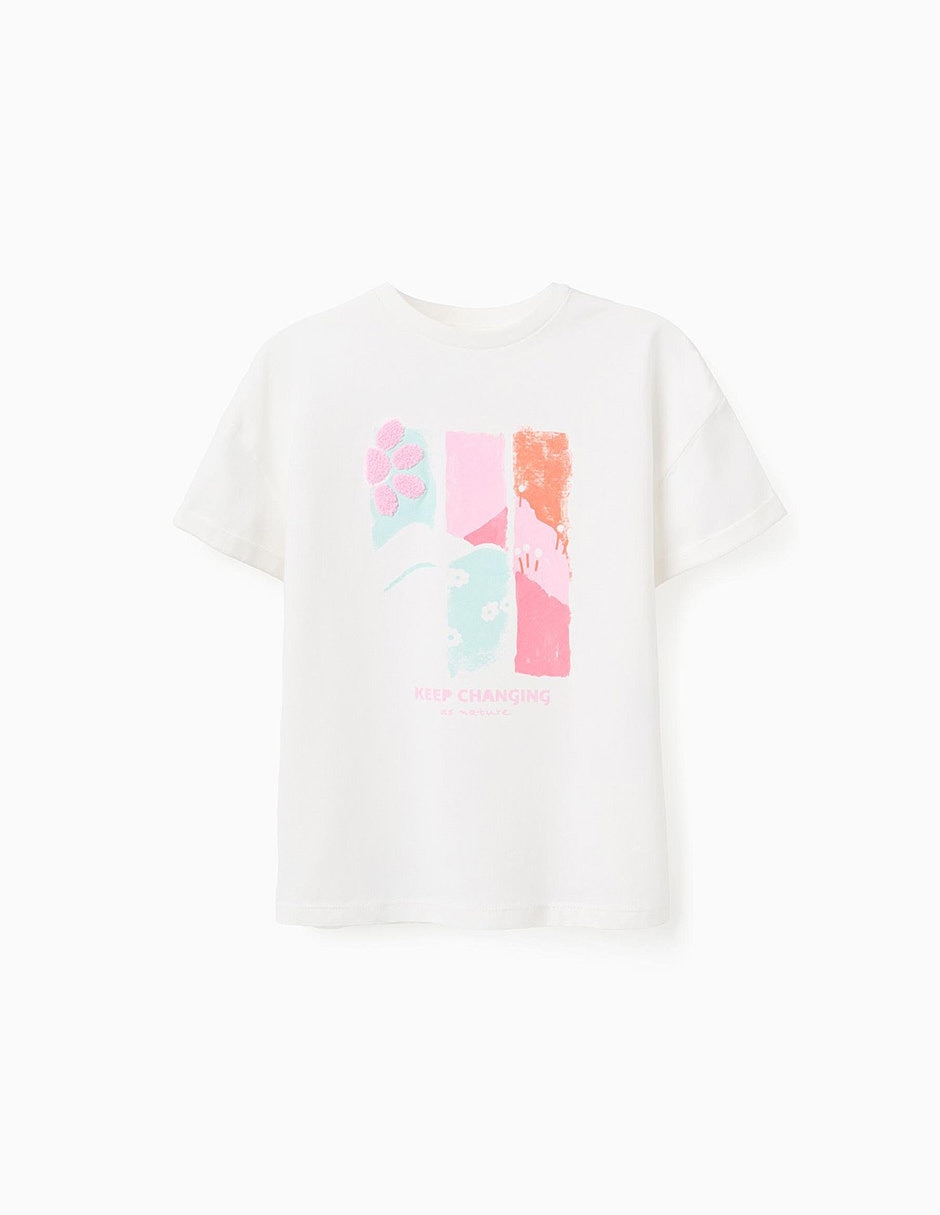 Playera  zippy  true colors manga corta para infantil niña