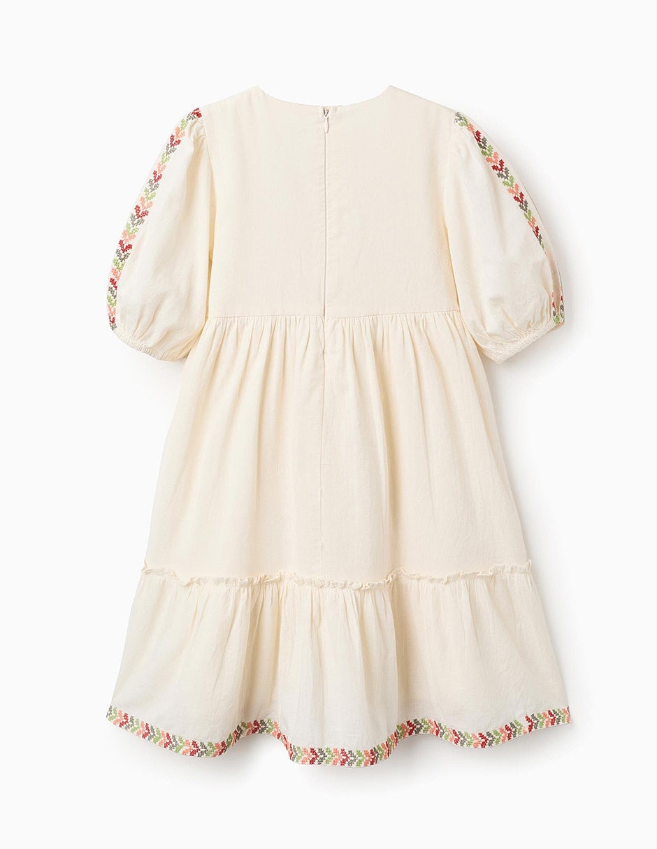 Vestido lanzarote "manga" globo "para" infantil niña 2
