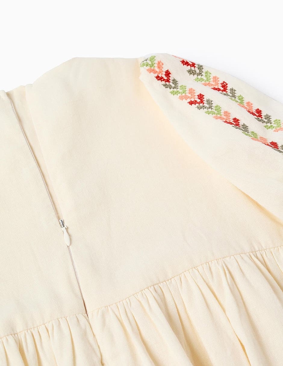 Vestido lanzarote "manga" globo "para" infantil niña 3
