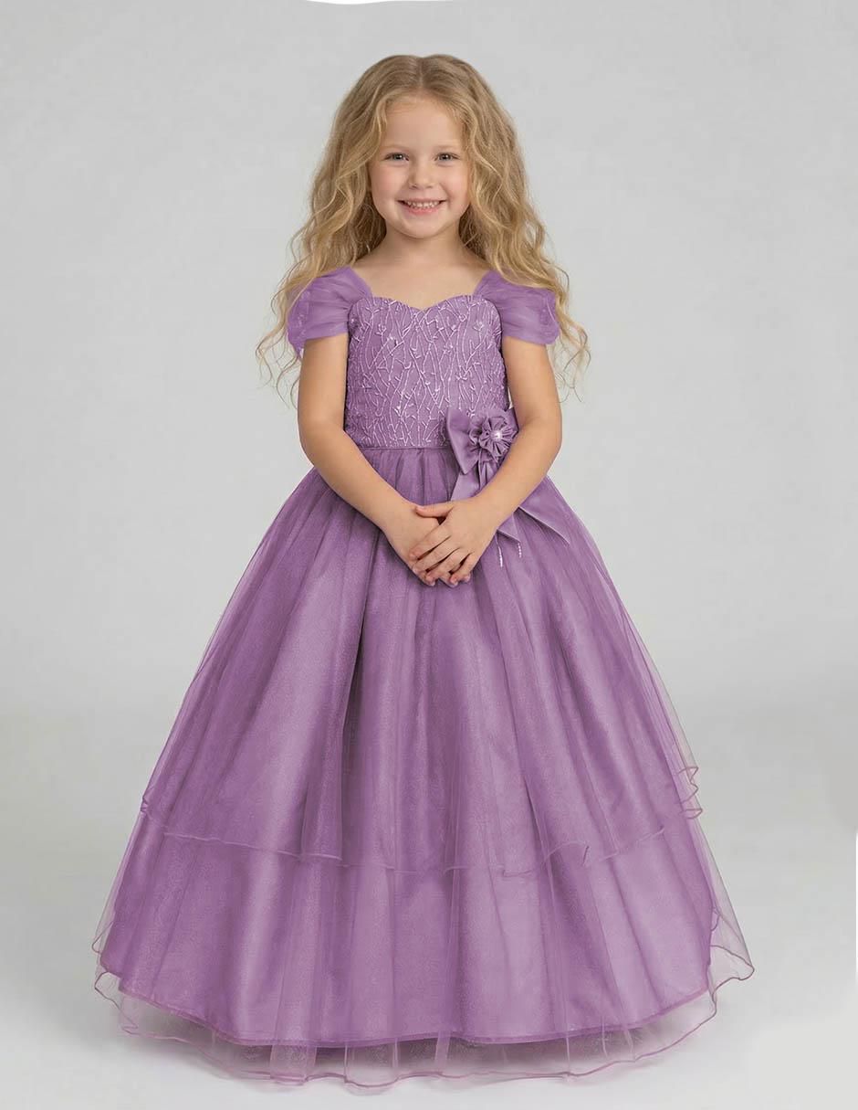 Vestido Gerat manga caída para niña