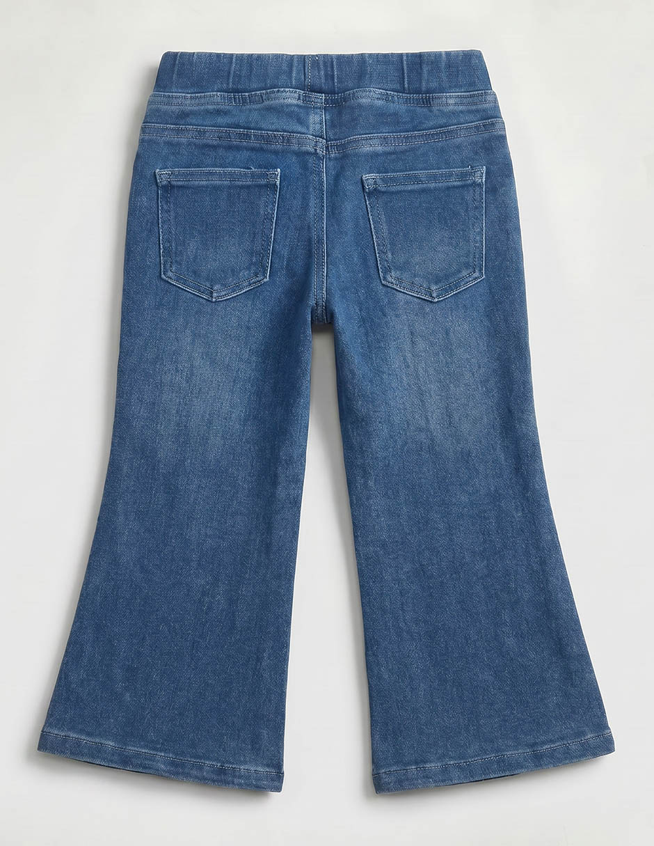 Jeans flare deslavado para niña 3