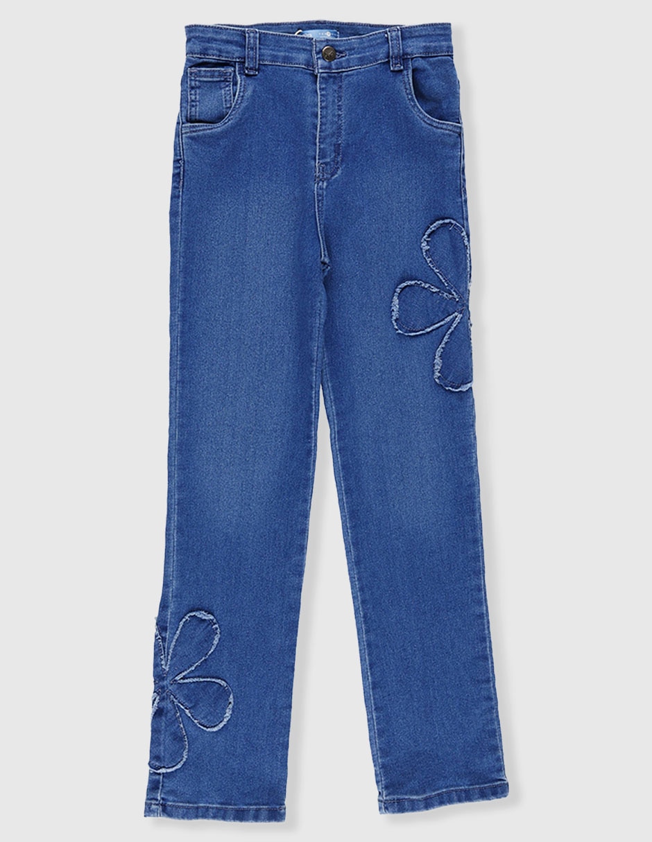 Jeans/Jegging Regular Slim PRIMAVERA NAP0925 lavado Medio para Niña 2