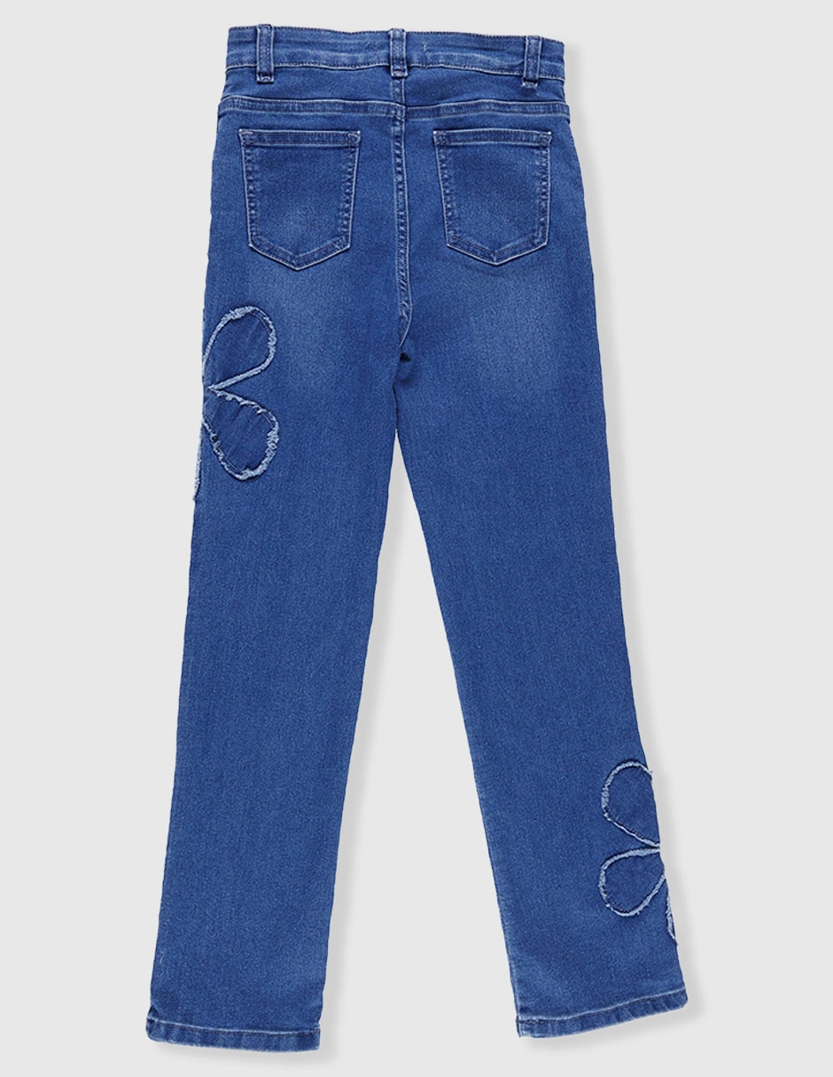 Jeans/Jegging Regular Slim PRIMAVERA NAP0925 lavado Medio para Niña 3
