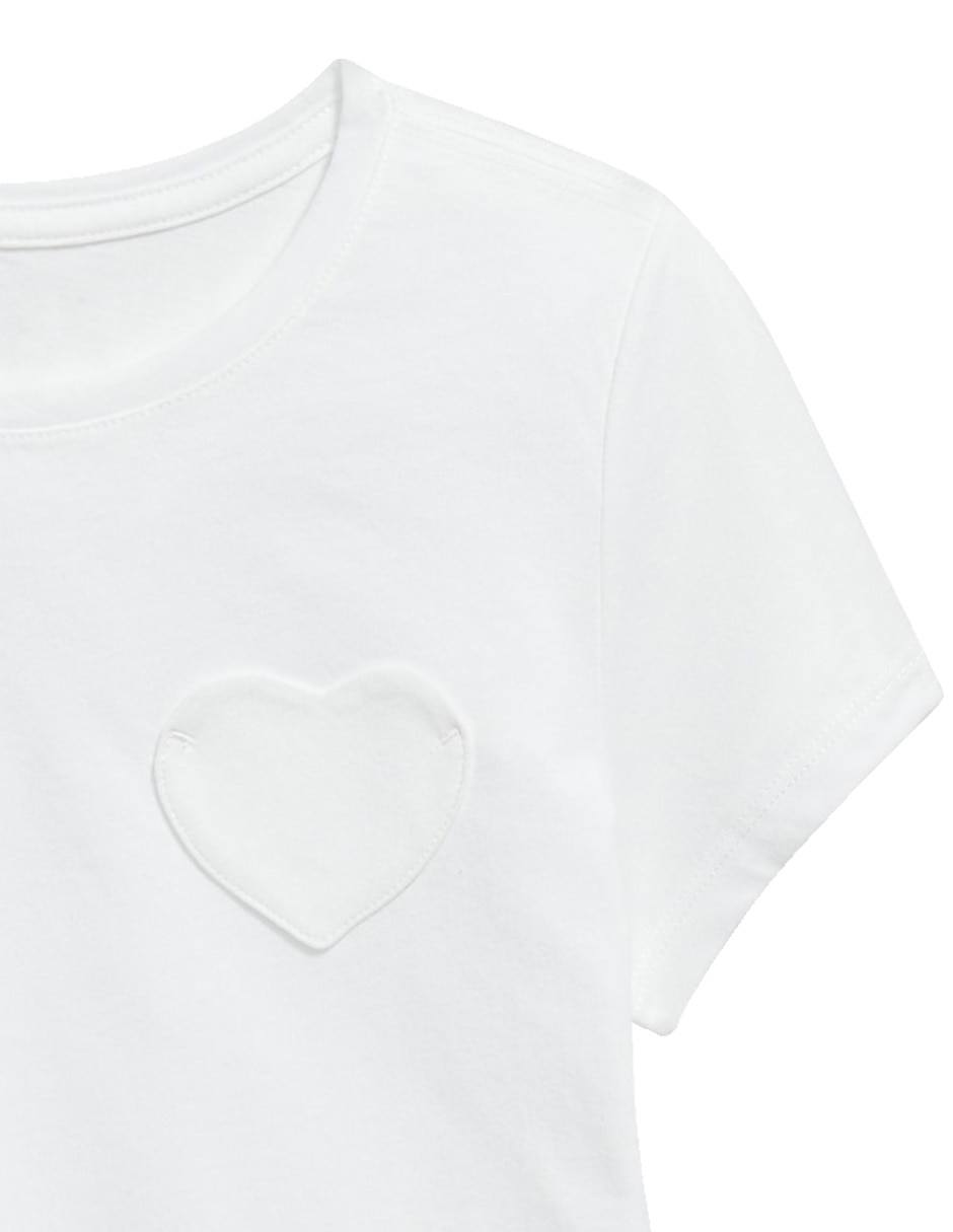 Playera Old Navy manga regular para niña