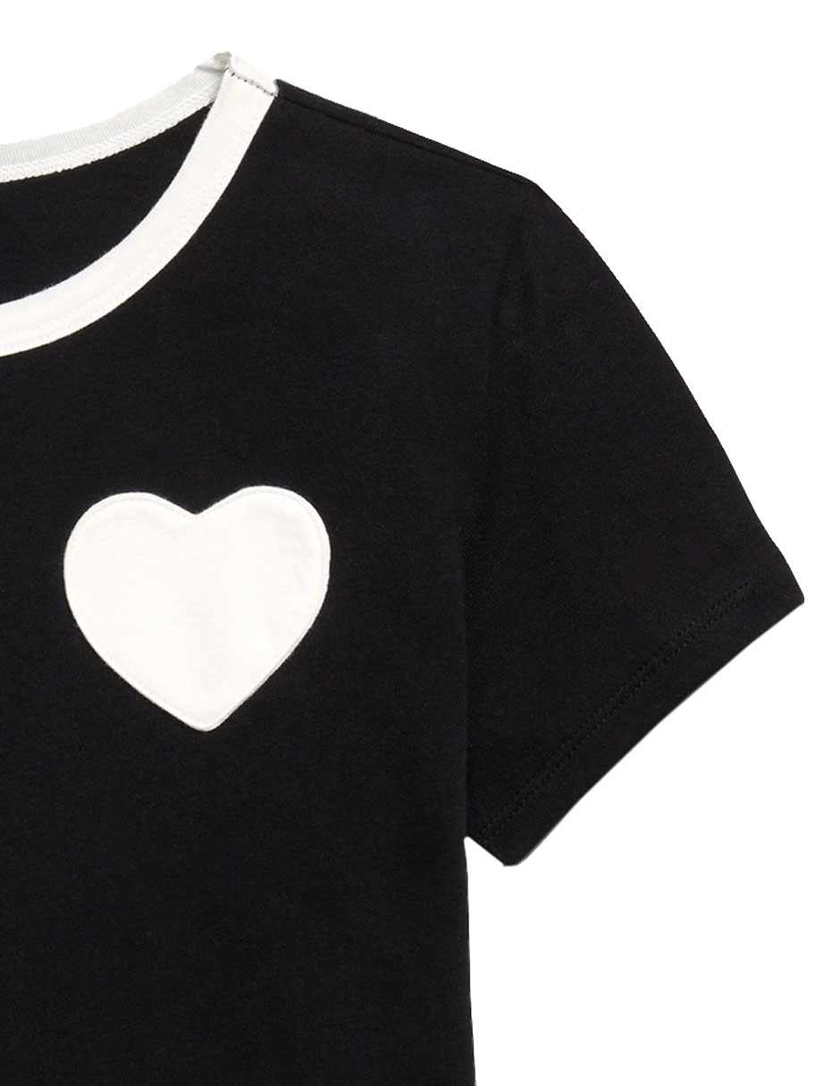Playera Old Navy manga regular para niña