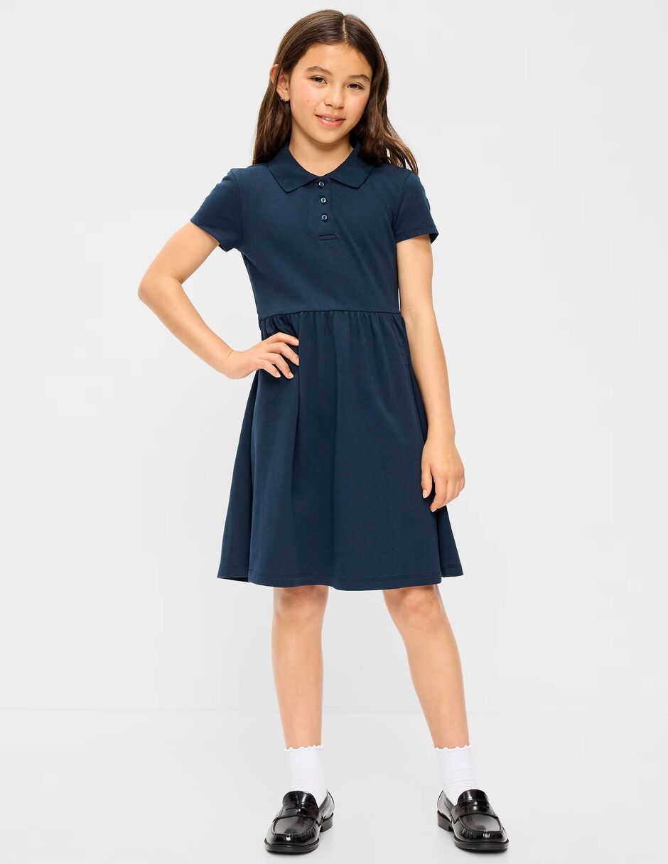 Vestido manga corta regular para niña 1
