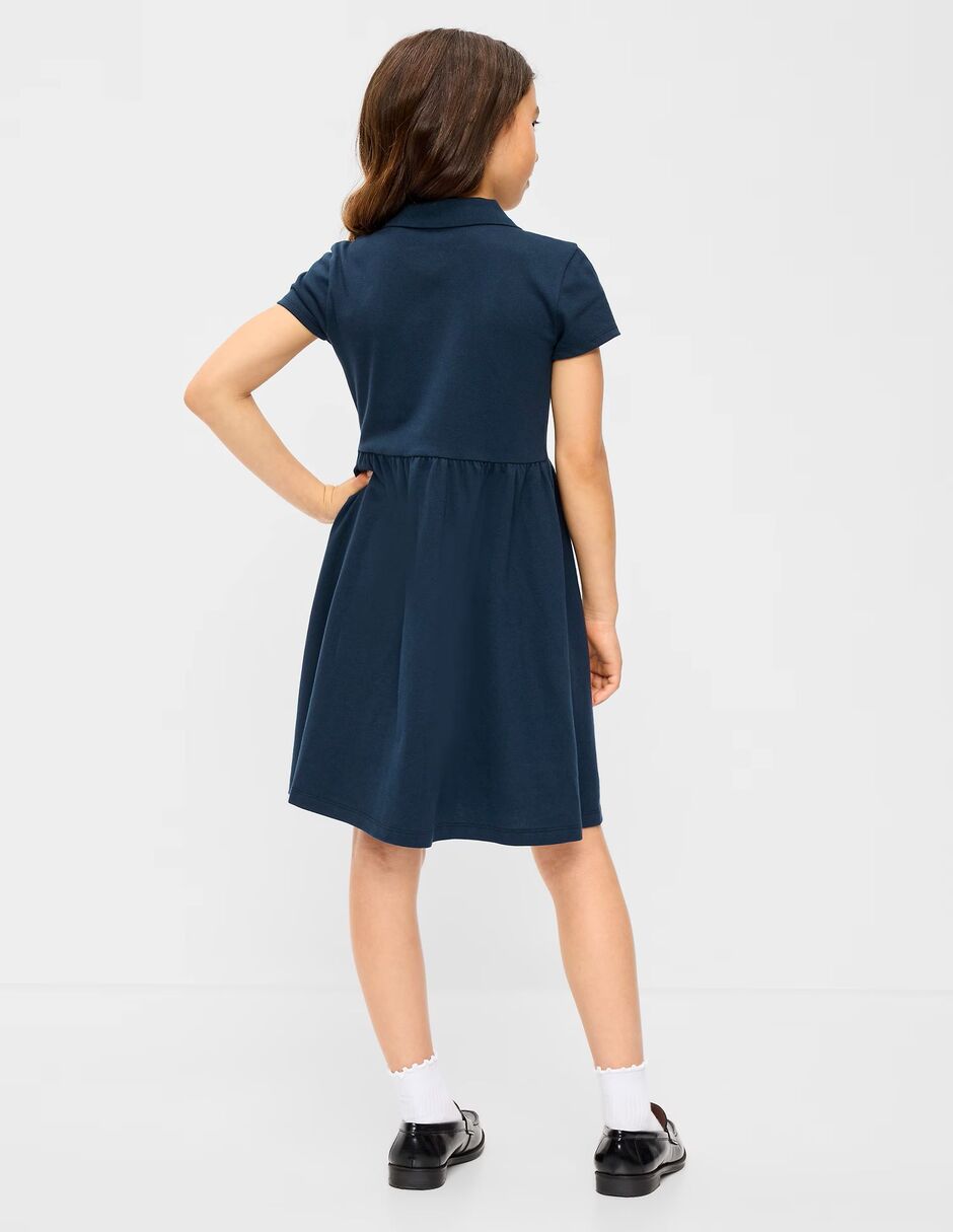 Vestido manga corta regular para niña 2