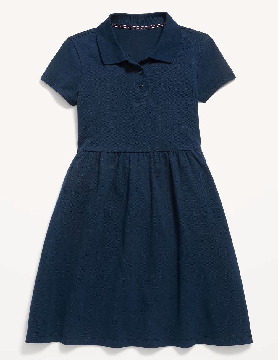 Vestido manga corta regular para niña 3