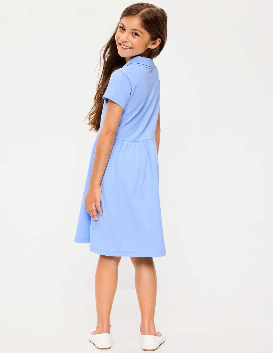 Vestido manga corta regular para niña 2