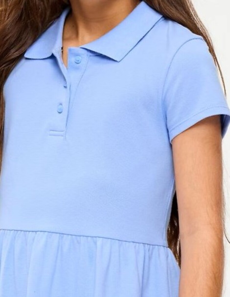 Vestido manga corta regular para niña 3