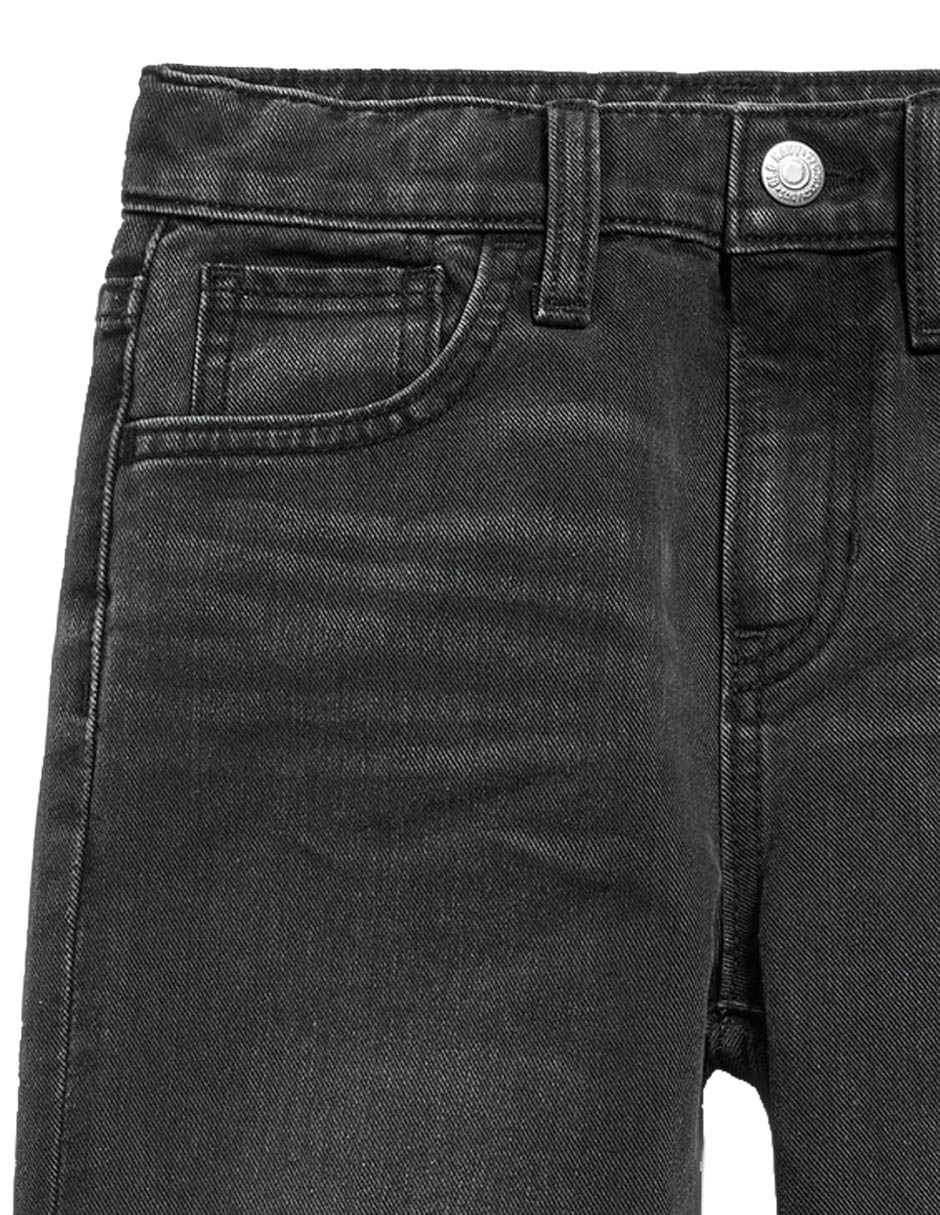 Jeans wide leg lavado obscuro para niña 4
