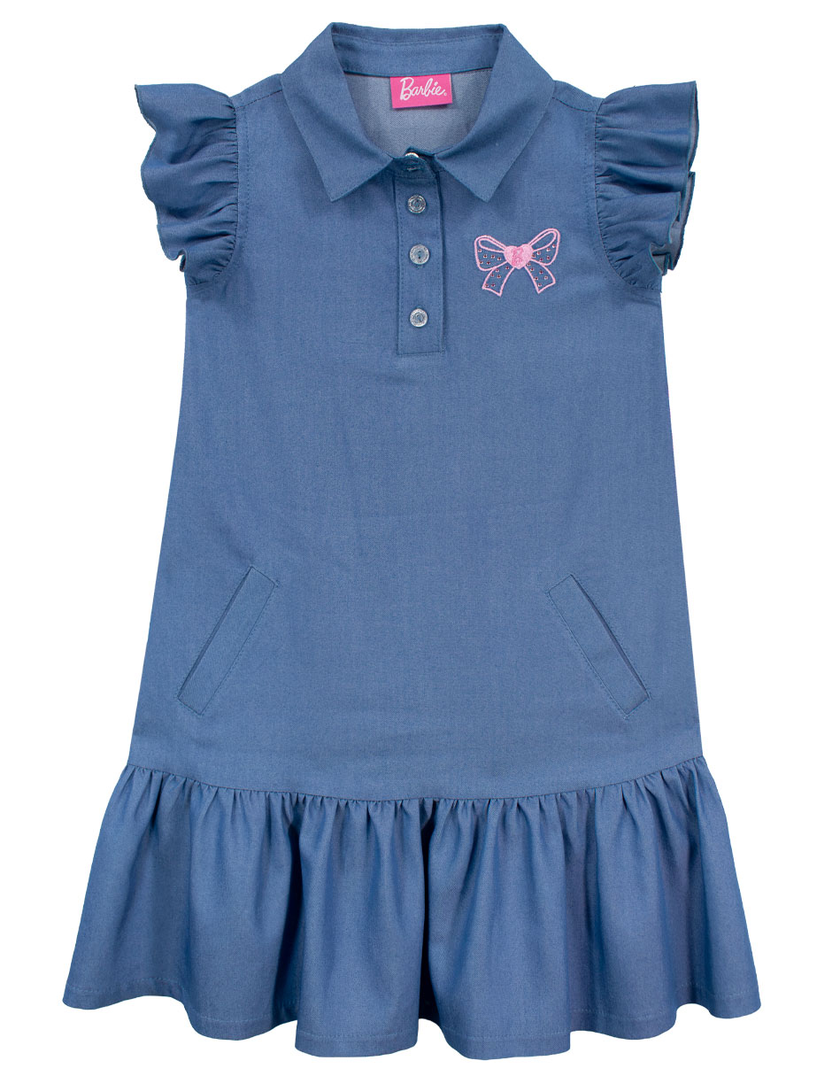Vestido casual junio 2 hilda manga volantes para niña