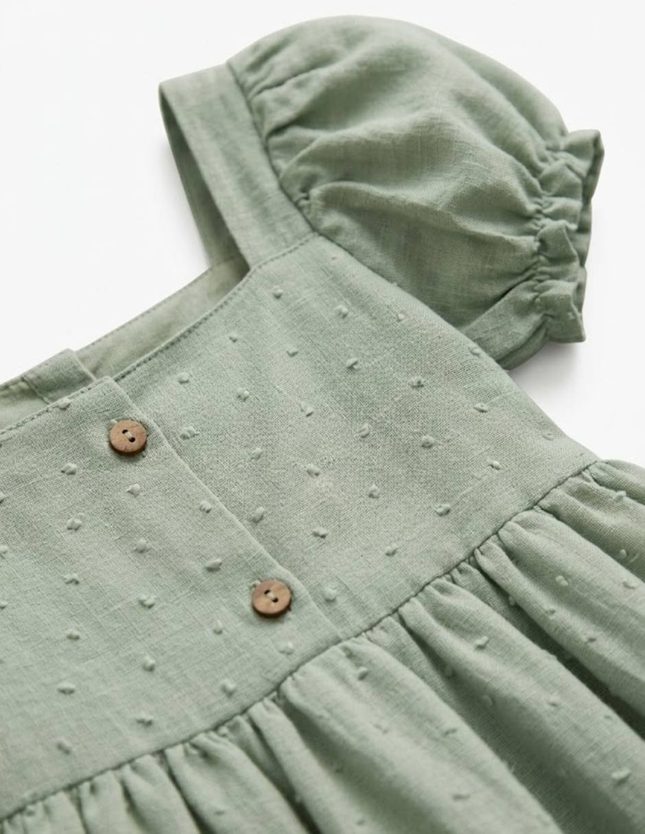 Vestido manga corta para niña
