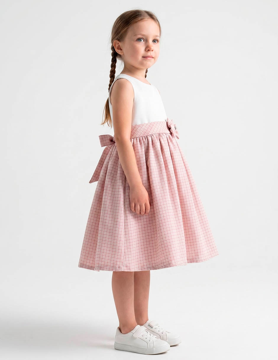 Vestido formal con suéter para niña
