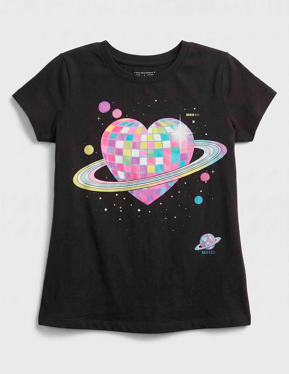 Playera manga corta para niña
