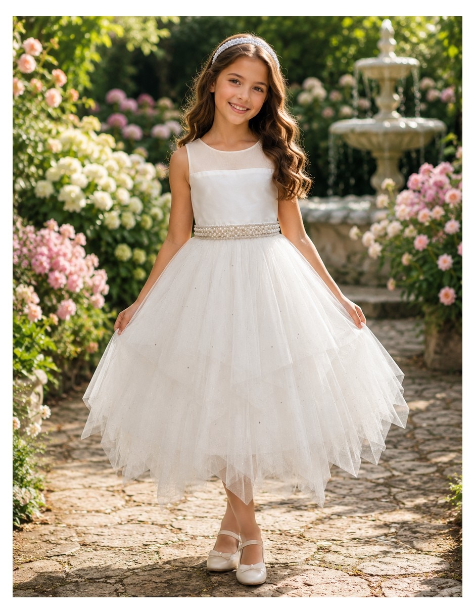 Vestido Couture Princess sin manga para niña
