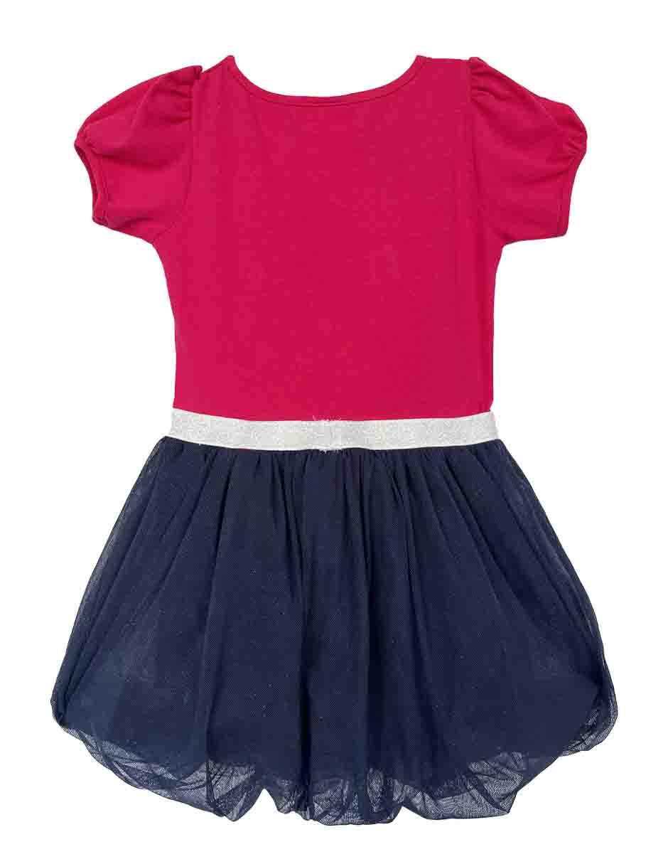 Vestido casual bluey manga corta para niña