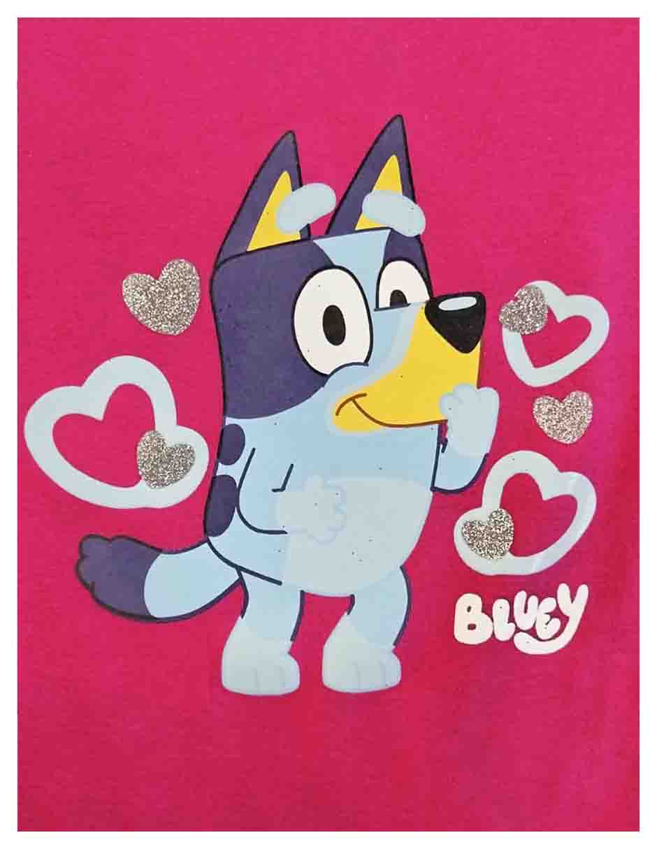Vestido casual bluey manga corta para niña