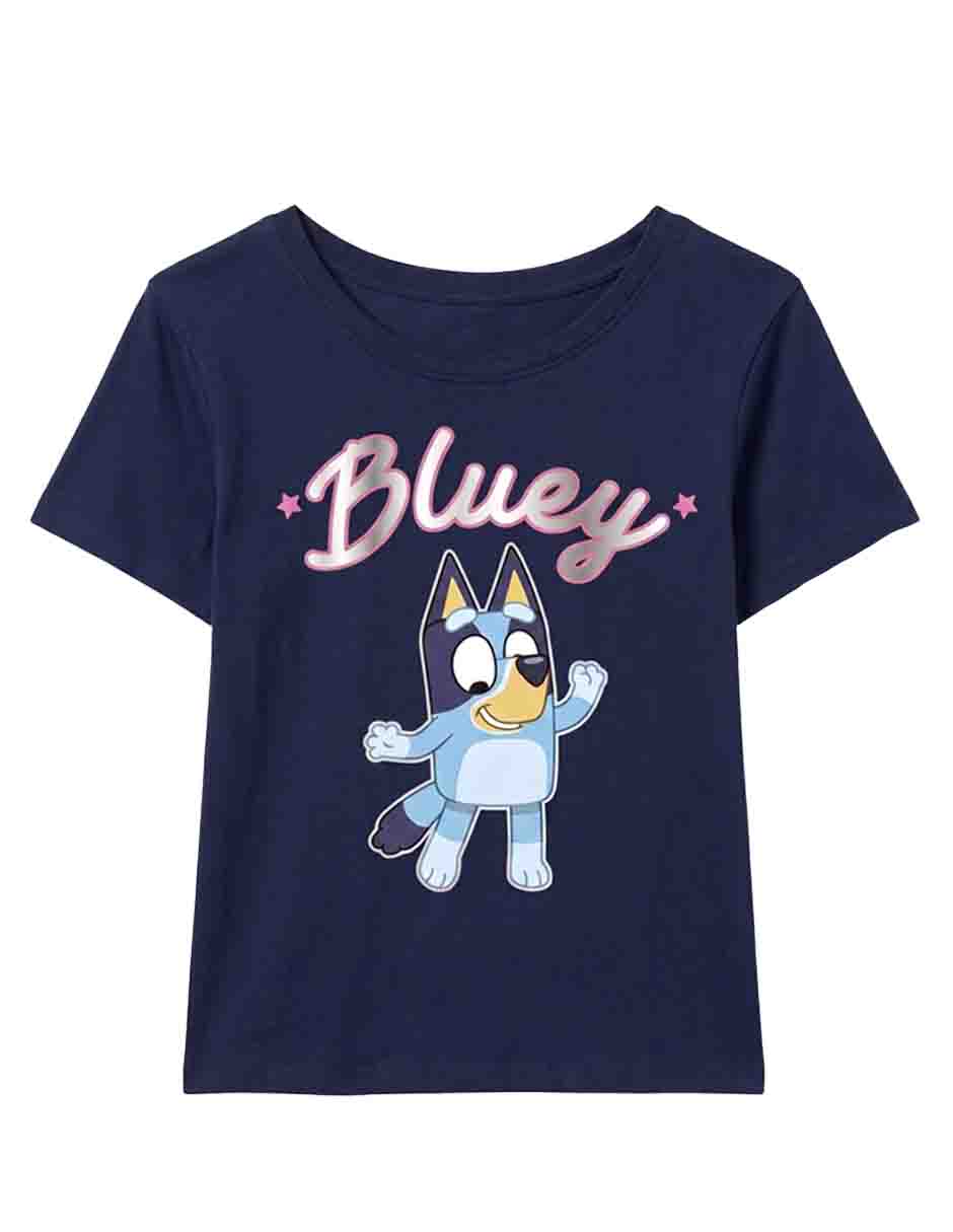 Playera bluey manga corta para niña Playera bluey manga corta para niña
