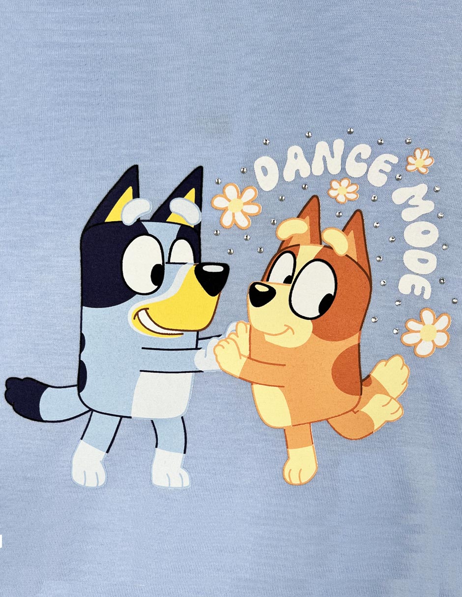 Playera Bluey manga corta para niña 3