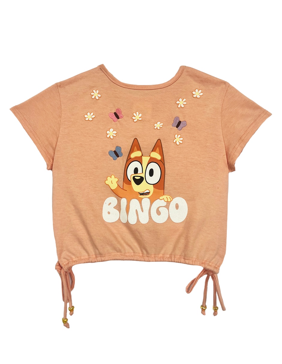 Playera Bluey manga corta para niña