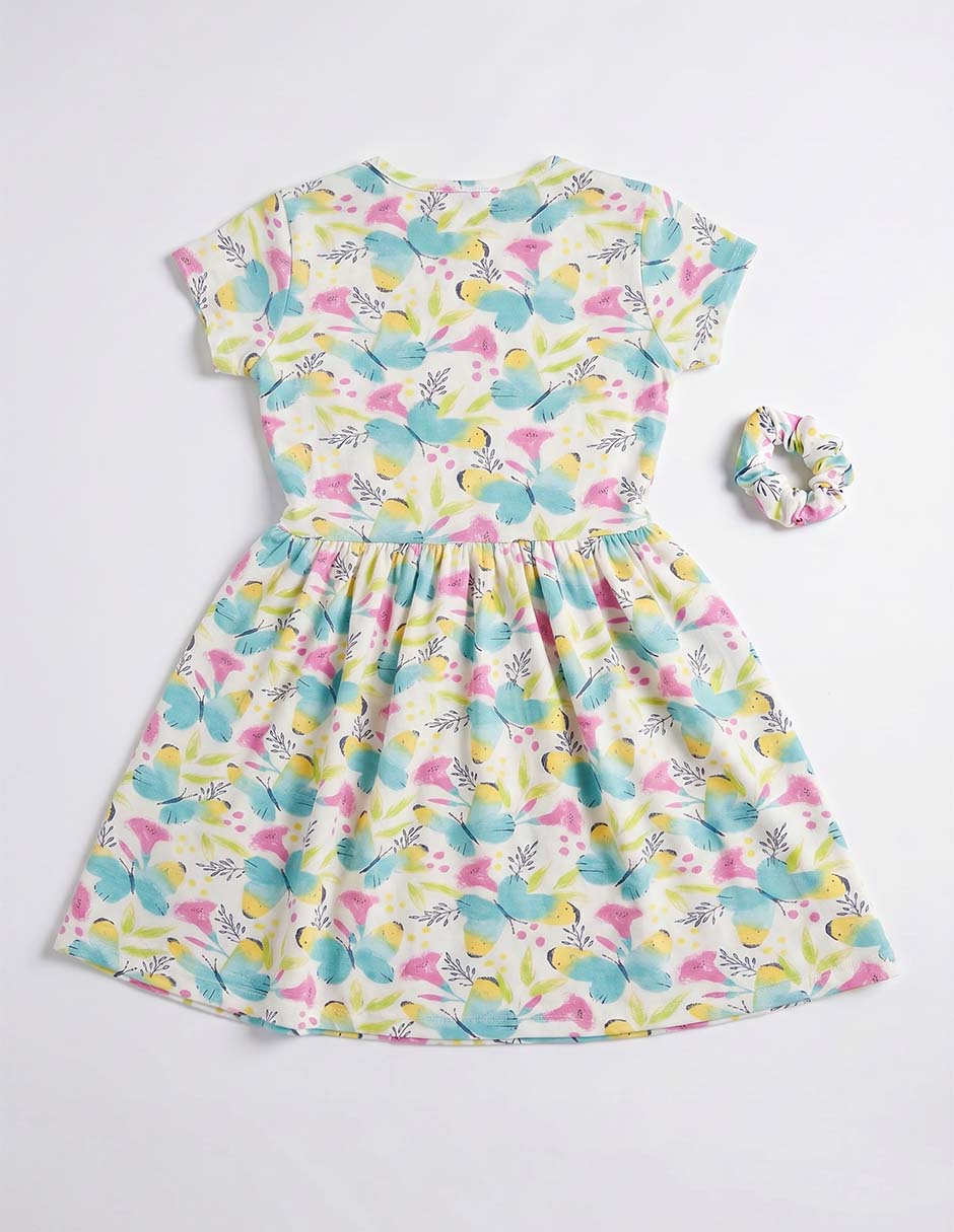 Vestido hello kitty manga corta para niña