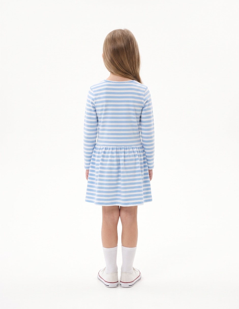 Vestido casual manga regular para niña 2