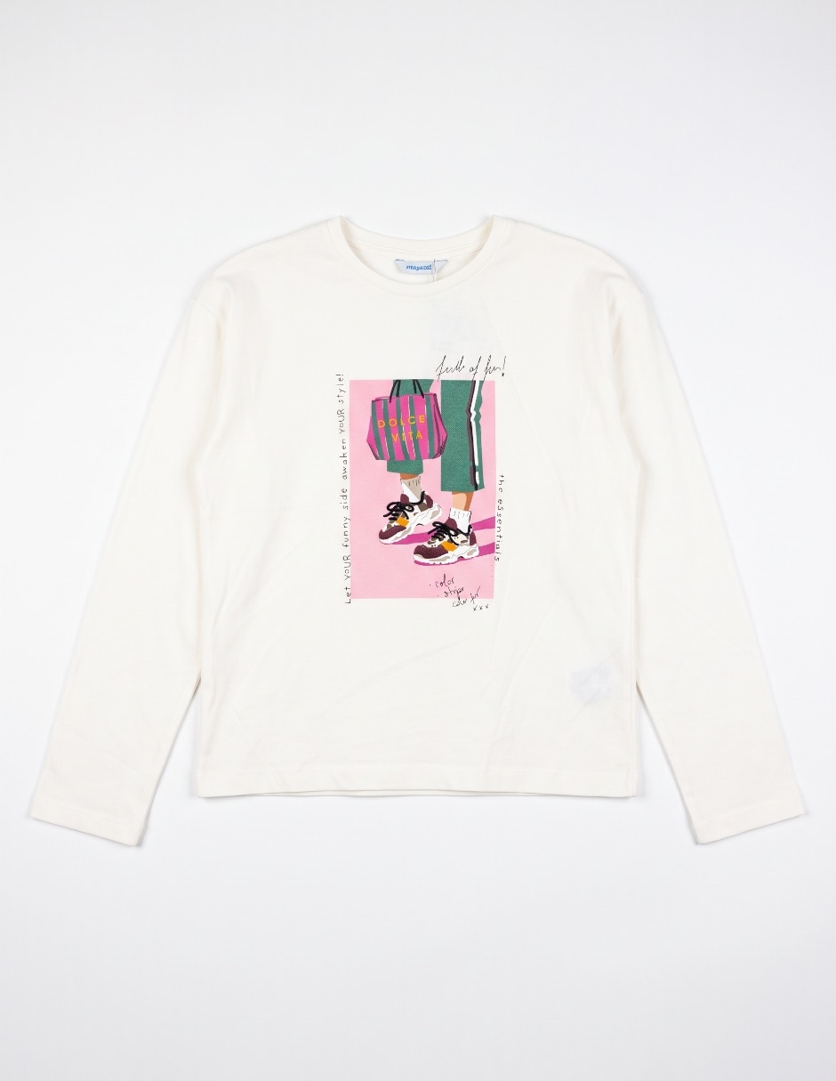 Playera manga larga para niña 3