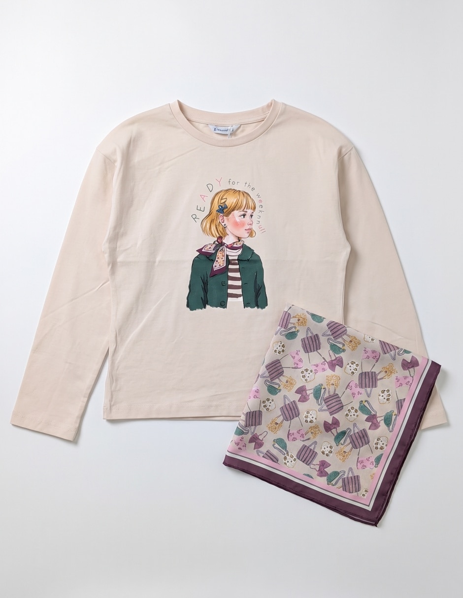 Playera manga larga para niña 3