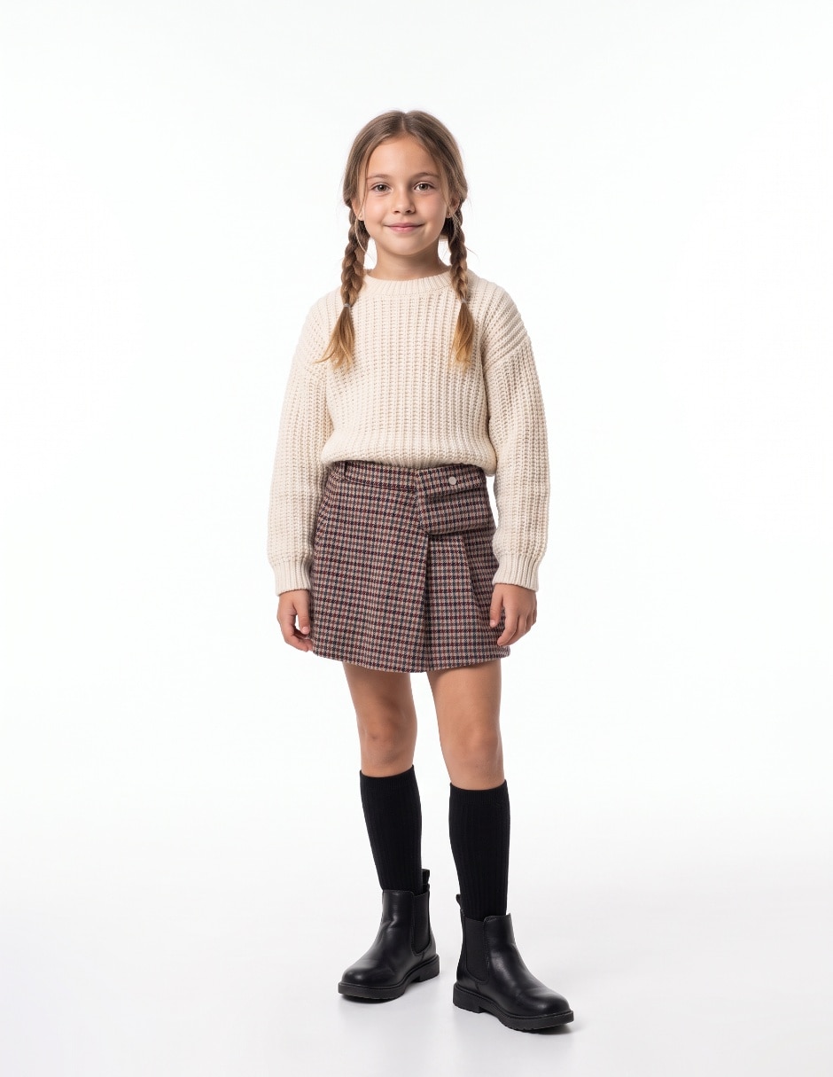 Falda short para niña